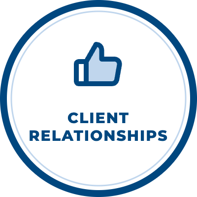 Client relationships badge